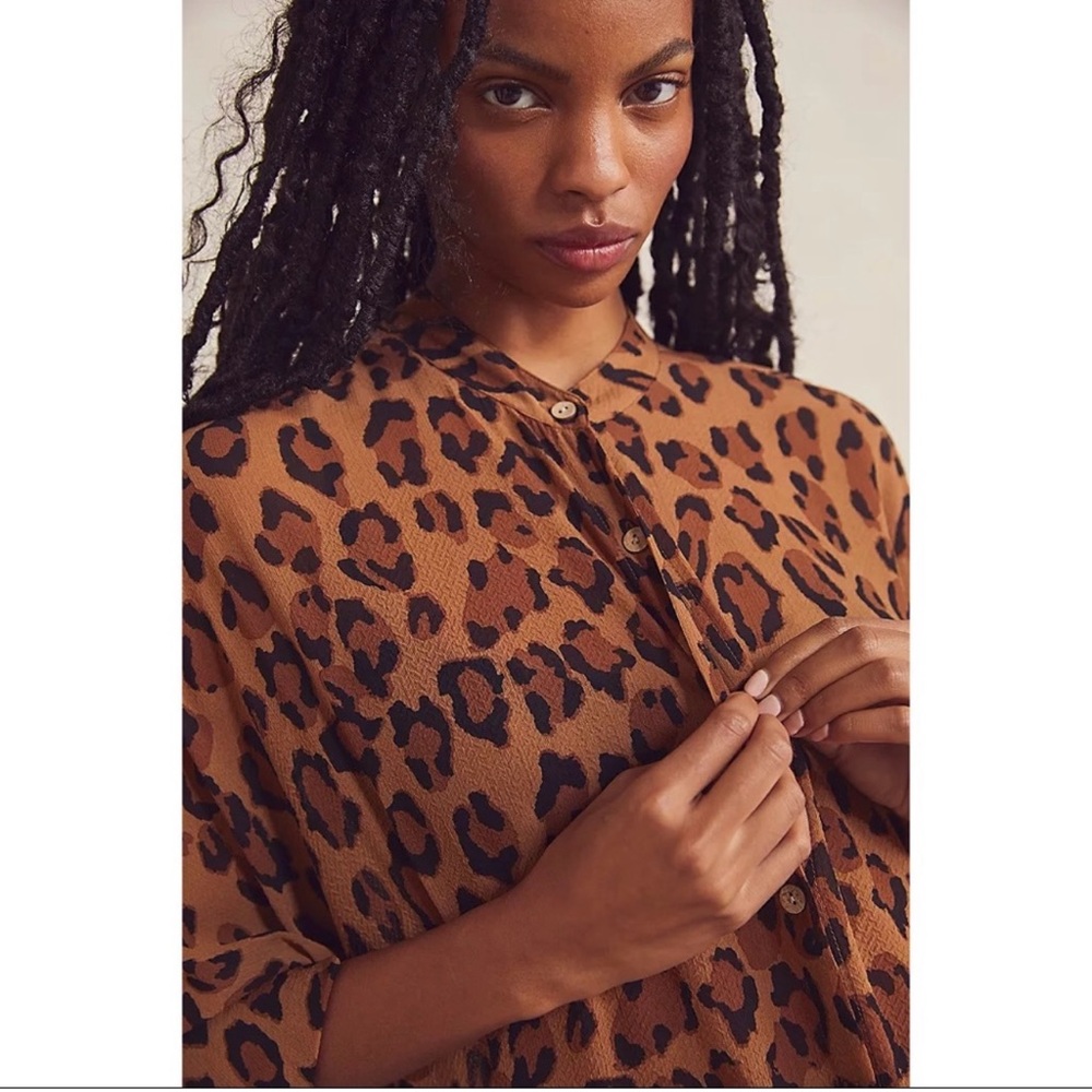 Free People Intimately leopard print top